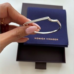 Monica Vinader signature skinny diamond bangle